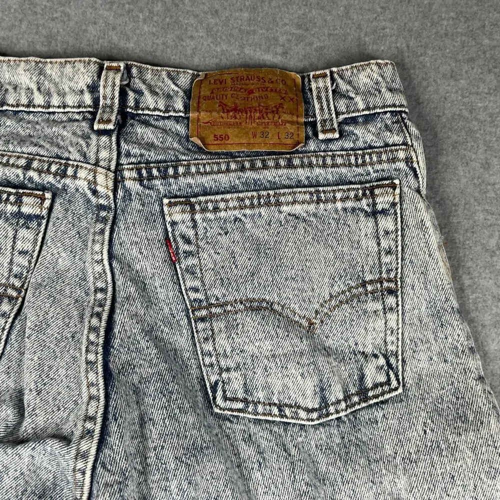 Vintage Levis Jeans 550 XX Stone Wash Made In USA Mens 32x32